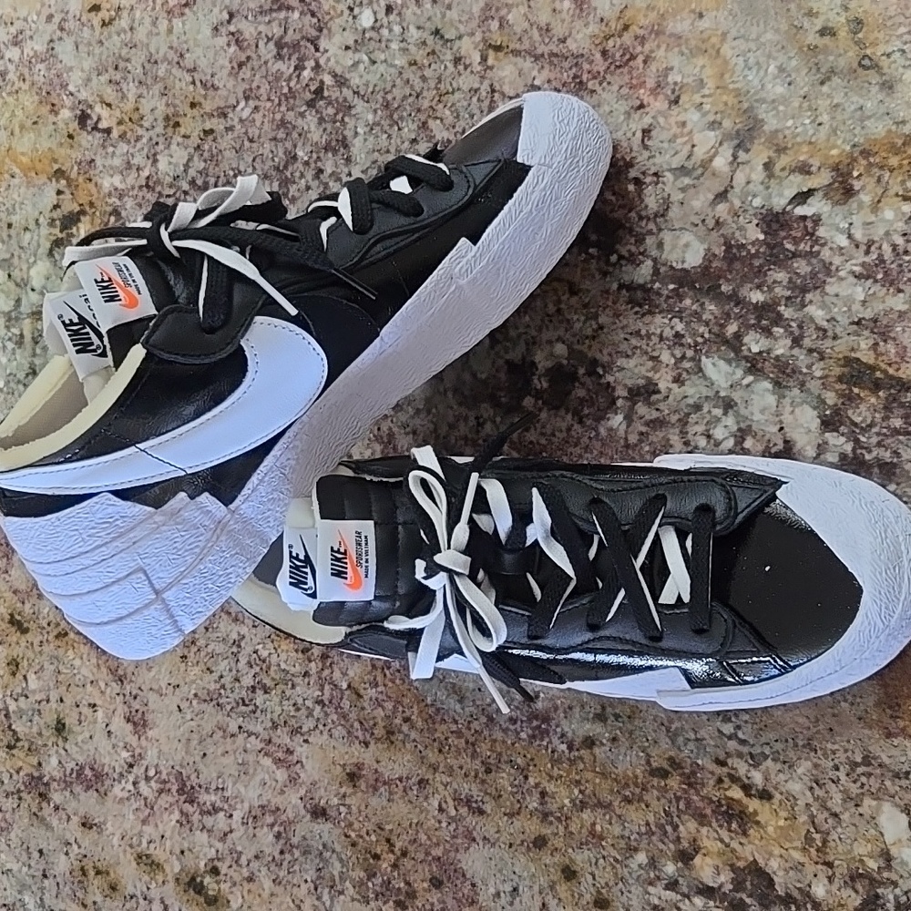 Nike sacai x Blazer Low Black Patent 11 NEW